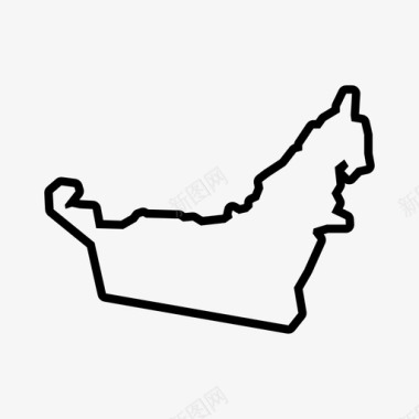 阿拉伯酋长国地图阿布扎比阿拉伯酋长国图标图标