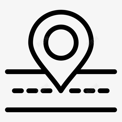 道路位置地图图标svg_新图网 https://ixintu.com 位置 地图 地图钉线 路线 道路