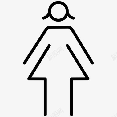 女人浴室女孩图标图标