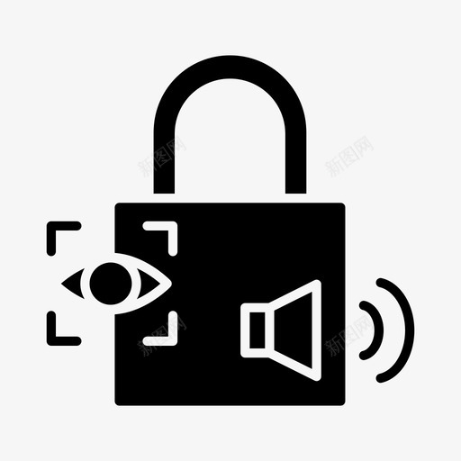密码锁密码保护图标svg_新图网 https://ixintu.com 保护 安全 密码 密码锁 视网膜 语音