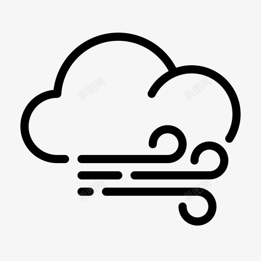 多云天气天气预报图标svg_新图网 https://ixintu.com 多云 天气 天气预报