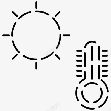 炎热阳光温度图标图标