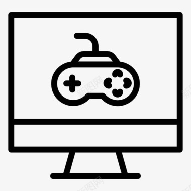 计算机游戏61线性图标图标