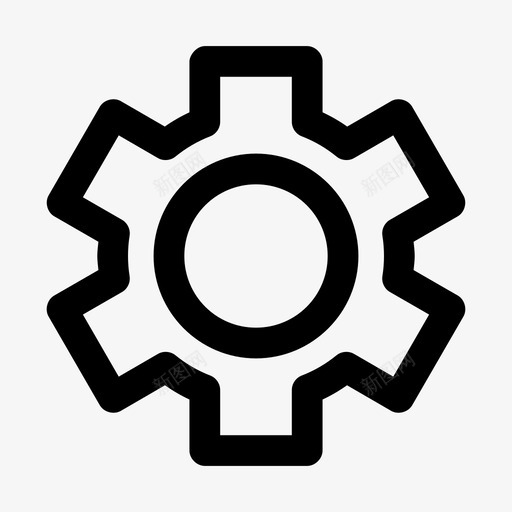 设置齿轮用户界面图标svg_新图网 https://ixintu.com 用户界面 设置 齿轮