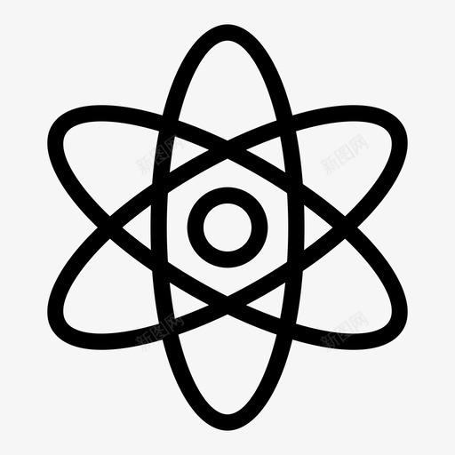原子生态电子图标svg_新图网 https://ixintu.com 原子 核 生态 生态线字形图标 电子 科学