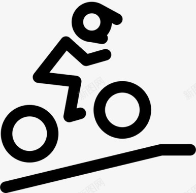 bmx自行车极限图标图标
