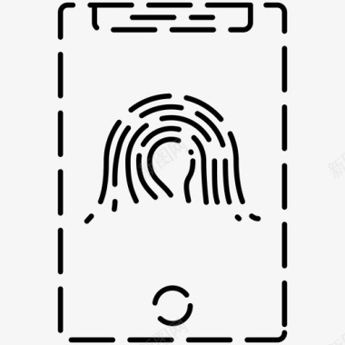 指纹传感器指纹扫描仪安全图标图标