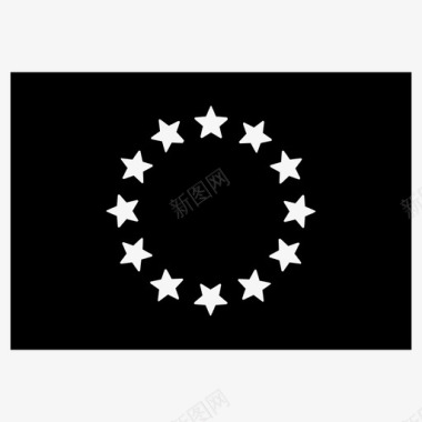 欧洲欧盟旗帜图标图标