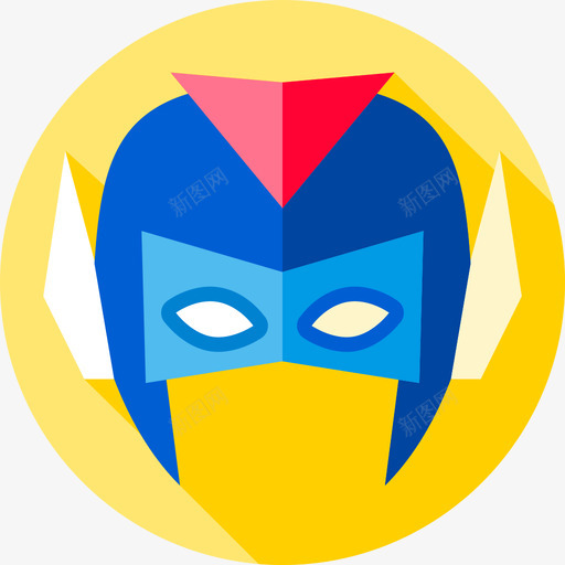 面具超级英雄扁平图标svg_新图网 https://ixintu.com 扁平 英雄 超级 面具