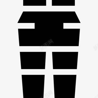裤子冬衣和附件4填充图标图标