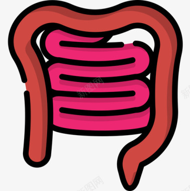 肠道医学148线颜色图标图标