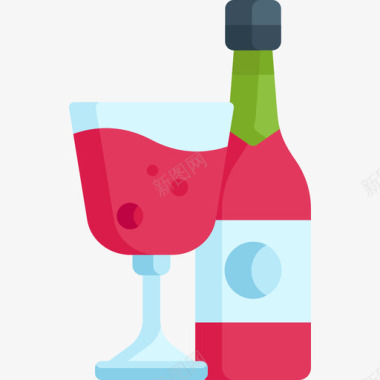 葡萄酒圣诞食品饮料无糖图标图标