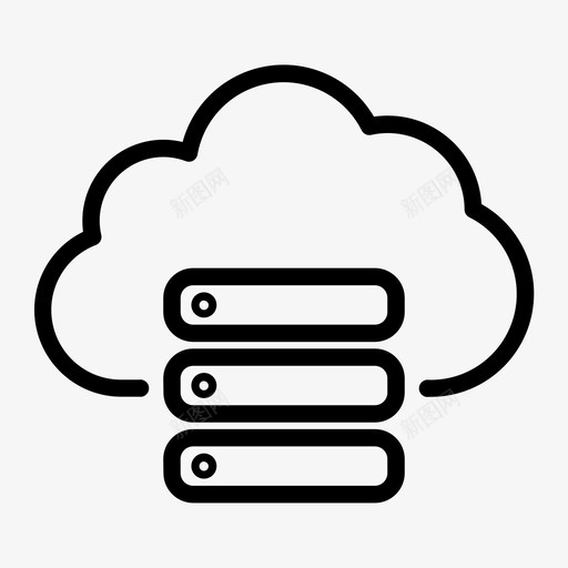 云存储云计算驱动图标svg_新图网 https://ixintu.com 云存储 云计算 云计算图标集概述 托管 驱动