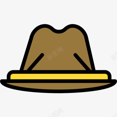 帽子时尚4线性颜色图标图标