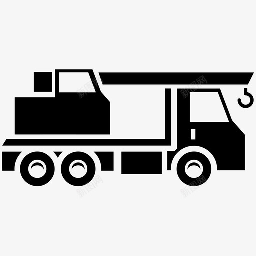 卡车汽车起重机图标svg_新图网 https://ixintu.com 卡车 汽车 起重机 运输