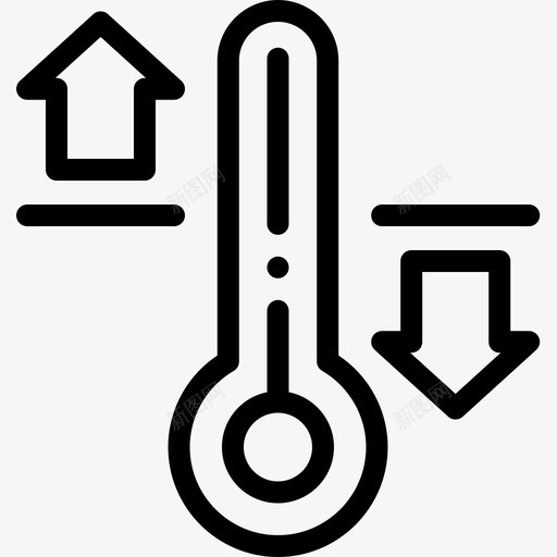 温度天气214线性图标svg_新图网 https://ixintu.com 天气 温度 线性