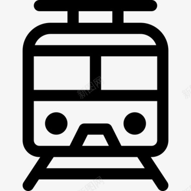火车智慧城市12直线型图标图标