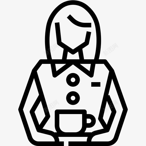 女人化身咖啡师图标svg_新图网 https://ixintu.com 化身 咖啡 咖啡店 女人 服务员 用户