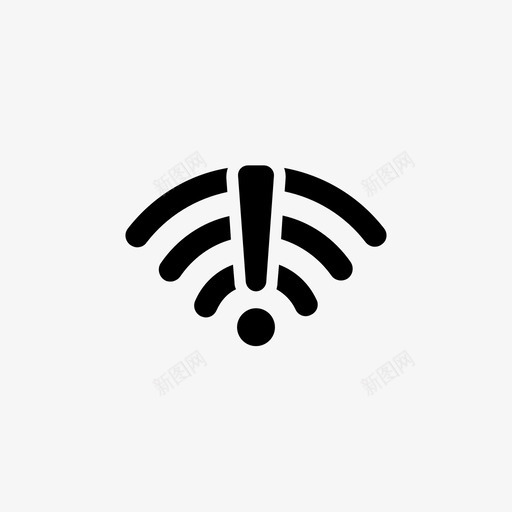 wifi错误无连接信号图标svg_新图网 https://ixintu.com wifi 信号 接口 电话 警告 连接 错误