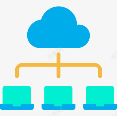 网络网络托管33扁平图标图标