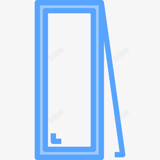 镜子家具101蓝色图标svg_新图网 https://ixintu.com 家具 蓝色 镜子