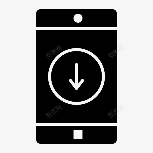应用程序箭头向下图标svg_新图网 https://ixintu.com 向下 字形 实体 应用 应用程序 移动 程序开发 箭头