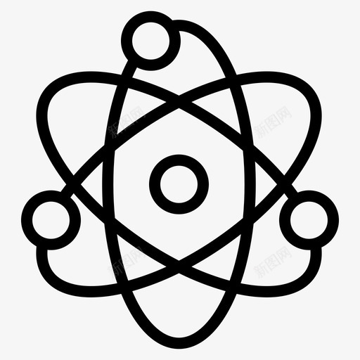 原子科学100线性图标svg_新图网 https://ixintu.com 原子 科学 线性