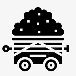 黑牛牛农场铁路图标高清图片