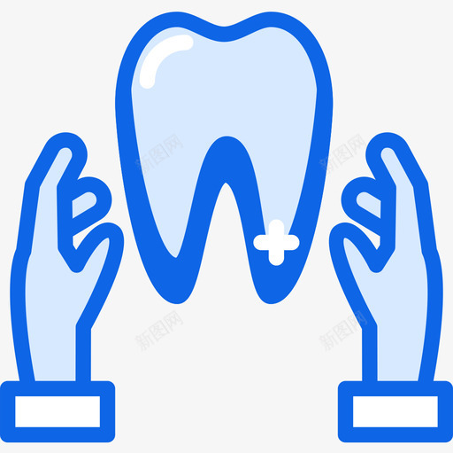 牙齿牙齿13蓝色图标svg_新图网 https://ixintu.com 牙齿 牙齿13 蓝色