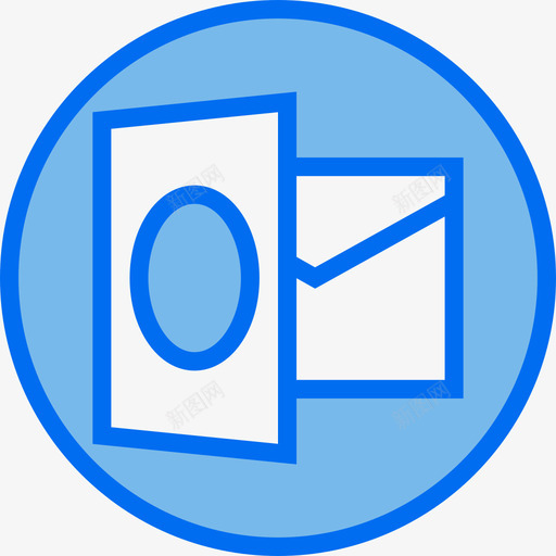 Outlook界面按钮11蓝色图标svg_新图网 https://ixintu.com Outlook 按钮 界面 蓝色