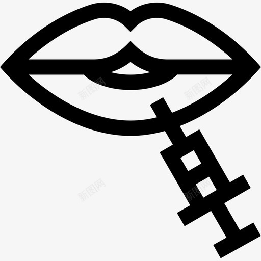 嘴唇整形手术线性图标svg_新图网 https://ixintu.com 嘴唇 手术 整形 线性