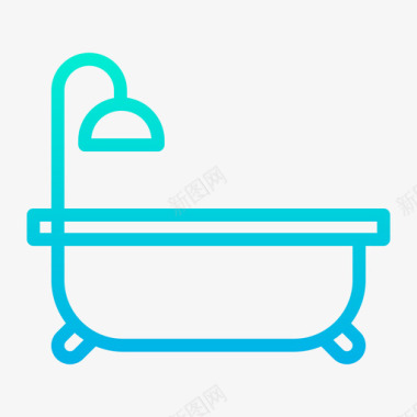 浴缸浴室31坡度图标图标