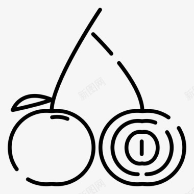 樱桃白藜芦食物图标图标