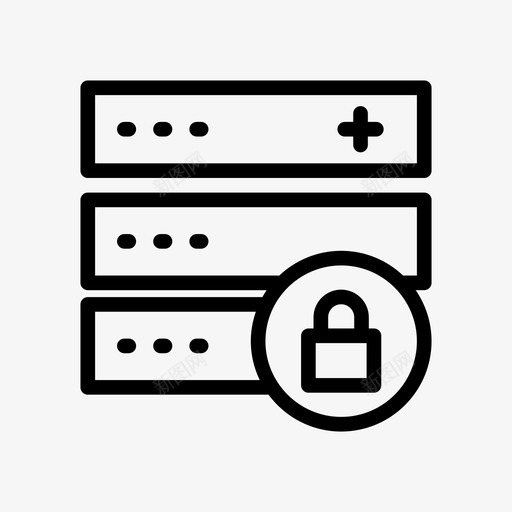安全服务器数据库锁图标svg_新图网 https://ixintu.com 专用 安全 安全服 数据库 服务器 标志符