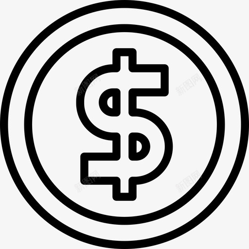 货币数字营销96线性图标svg_新图网 https://ixintu.com 数字 线性 营销 货币