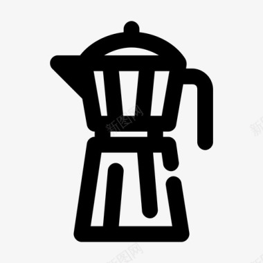 水壶咖啡厨房图标图标