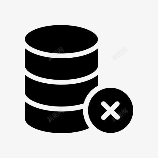 取消服务器数据库删除图标svg_新图网 https://ixintu.com 删除 取消服务器 存储 数据库 数据库行标志符