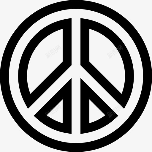 和平标志女权主义4直系图标svg_新图网 https://ixintu.com 和平标志 女权主义4 直系