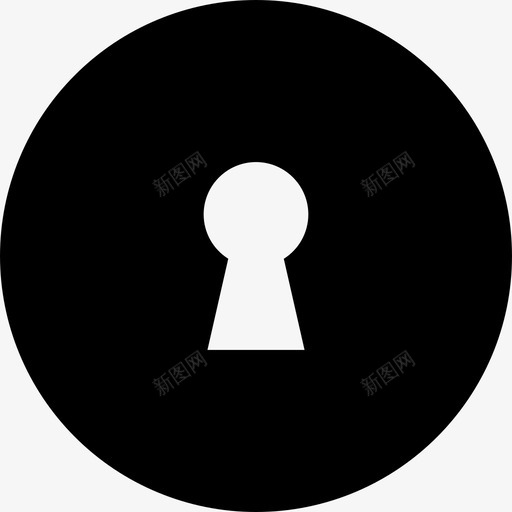 钥匙孔锁挂锁图标svg_新图网 https://ixintu.com 安全 挂锁 钥匙孔 锁