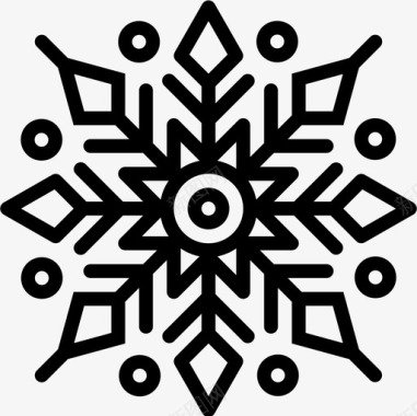 雪花冬季57线形图标图标