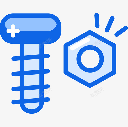 螺钉构造99蓝色图标svg_新图网 https://ixintu.com 构造99 蓝色 螺钉