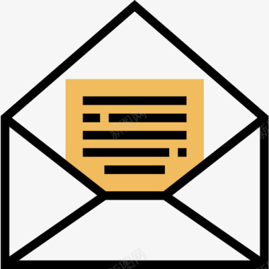电报邮政要素5黄色阴影图标图标
