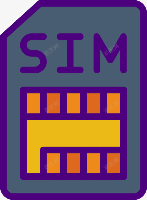 Sim卡技术71线性彩色图标svg_新图网 https://ixintu.com Sim卡 技术71 线性彩色