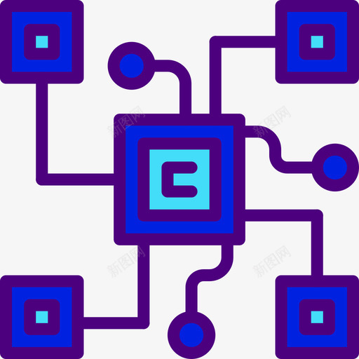 区块链技术71线性颜色图标svg_新图网 https://ixintu.com 区块 技术 线性 颜色