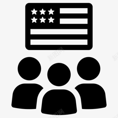美国人公民国家图标图标