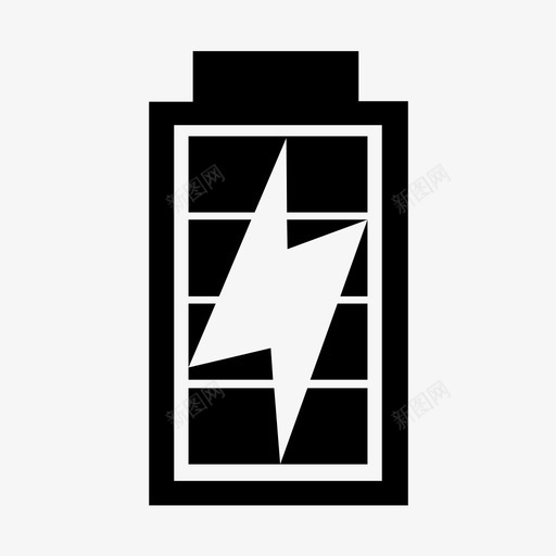 电池充电指示器图标svg_新图网 https://ixintu.com 充电 指示器 水平 电池 移动式
