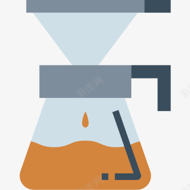 咖啡过滤器咖啡厅84号扁平图标图标