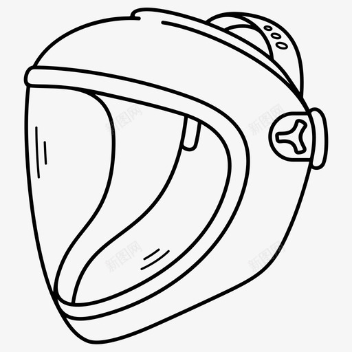 面罩头部防护图标svg_新图网 https://ixintu.com 头部 撞击 防护 面罩