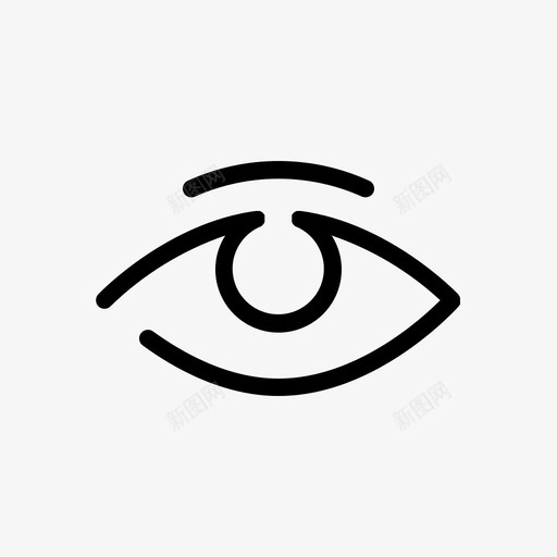眼睛瞳孔线条图标svg_新图网 https://ixintu.com 图标 眼睛 瞳孔 线条