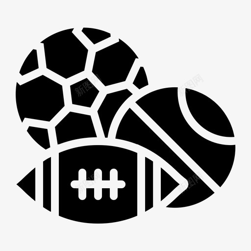 运动美式球图标svg_新图网 https://ixintu.com 字形 教育 美式 运动